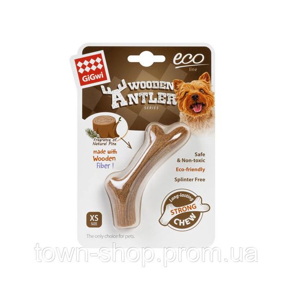 Игрушка для собак Рог жевательный GiGwi Wooden Antler | Зображення 2