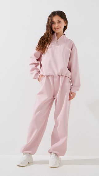 Костюм світшот+штани для дівчинки 851048 164 см Пудровий shop (2000999436734)