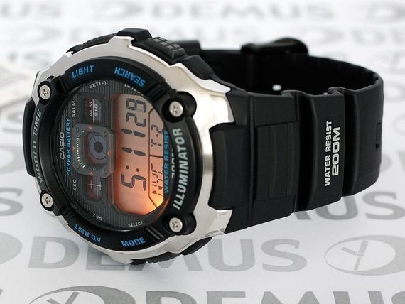 Чоловічі наручні годинники електронні стильні Японія оригінал Casio Collection AE-2000W-1AVEF | Зображення 4