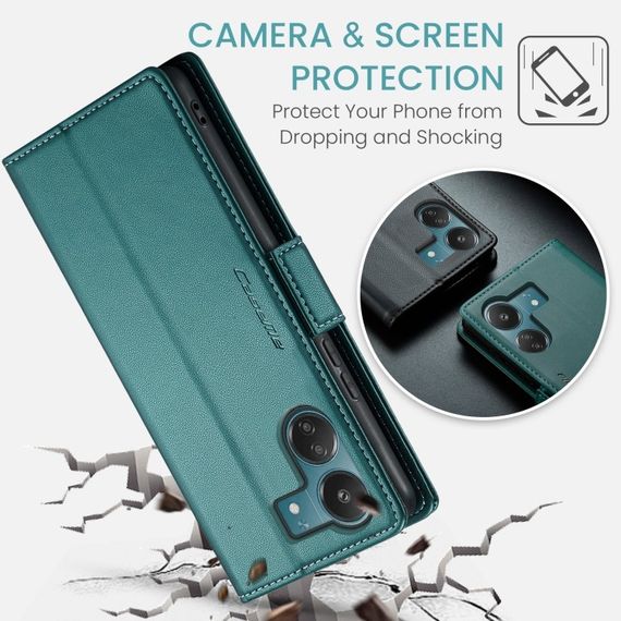 Шкіряний чохол-книжка Retro Case для Xiaomi Redmi 13 колір Зелений | Зображення 2