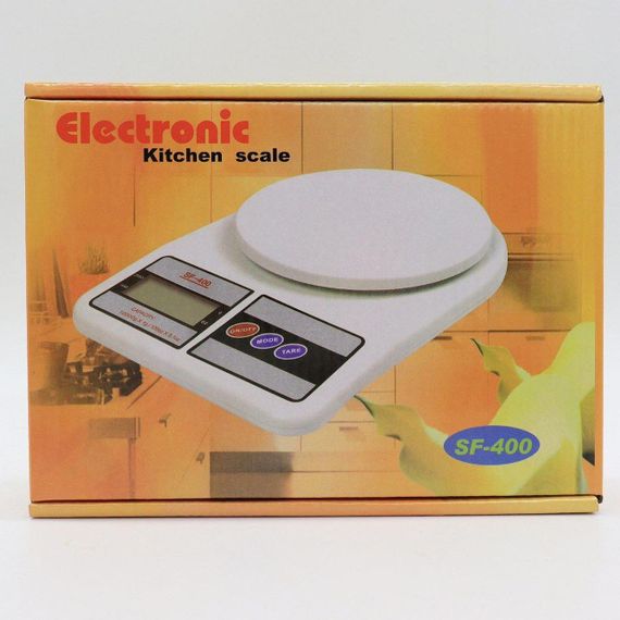 Электронные кухонные весы до 10 кг SF-400, на батарейках / Весы на кухню с LCD-дисплеем / Настольные весы | Зображення 8