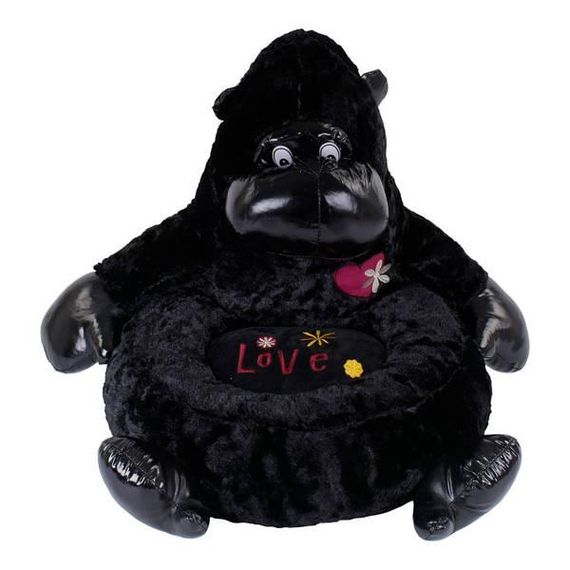 Крісло дитяче м'яке Горила 56см Чорне