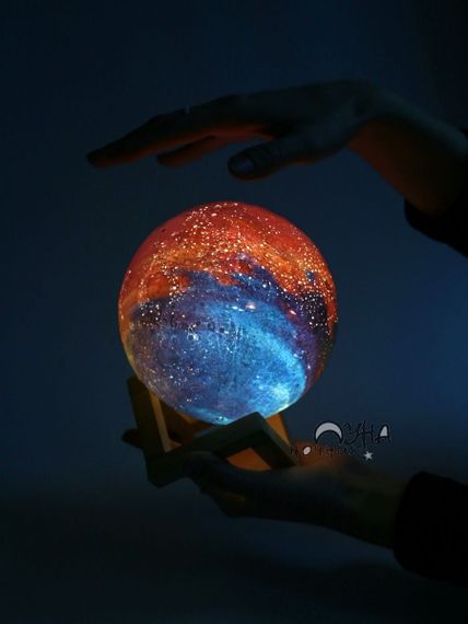 Нічний лампа сенсорний 3D космос Moon-light | Зображення 2