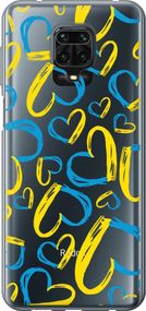 Чехол на Xiaomi Redmi Note 9 Pro Сердца UA "5292u-1911-17620"
