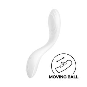 Вібратор із рухомою кулькою Satisfyer Rrrolling Pleasure для точкової стимуляції точки G, білий Sex Aura