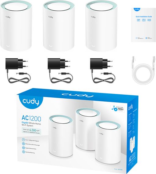 Система WiFi Cudy M1300(3-pack), AC1200 Wi-Fi Gigabit Mesh Solution | Зображення 1