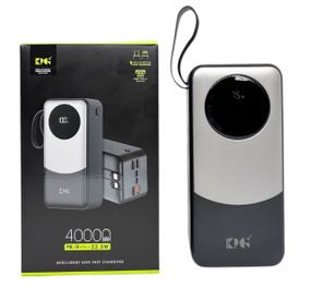 Power Bank 40000 mAh 22,5W QC потужний з кабелями KPG-402X зарядка зовнішній акумулятор павербанк швидка зарядка