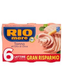 Тунець (консерва) цілісними шматочками в оливковій олії Rio Mare 6шт по 100г