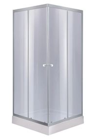 Набір Lidz Душова кабіна Wawel SC80x80.SAT.LOW.GR, квадратна, скло тоноване 4 мм + Душовий піддон Kapielka ST80x80x14