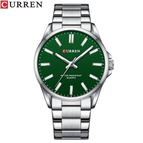 Чоловічий годинник Curren 9090 Silver-Green