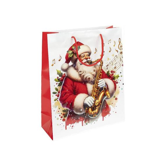 Подарочный пакет "Новый Год с Сантой" JA25-156-3 32х44х11 см