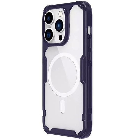 TPU чохол Nillkin Nature Pro Magnetic для Apple iPhone 14 Pro (6.1") Темно-фіолетовий (прозорий) | Зображення 1