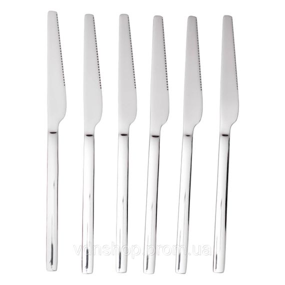 Набір столових ножів 6 штук з нержавіючої сталі 23 (см) Срібло HP-8-26 | Зображення 1
