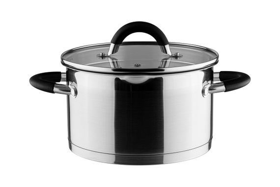 Кастрюля Vinzer Progresso 50054, 3.4 л, 20 см, из нержавеющей стали с крышкой, для всех типов плит | Зображення 1