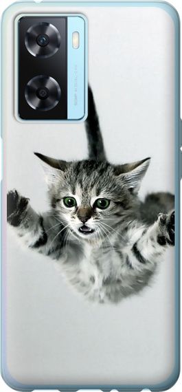 Чехол на Oppo A57s Летящий котёнок "2322u-2931-17620"