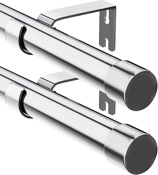 Регулируемый карниз FLY HAWK 99-121 см, нержавеющая сталь, 16 мм, комплект 2 шт, серебристый, карниз