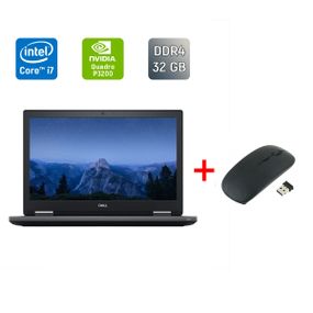 Мобильная рабочая станция Dell Precision 7730 / 17.3" (1920x1080) IPS / Intel Core i7-8850H (6 (12) ядра по 2.6 - 4.3 GHz) / 32 GB DDR4 / 512 GB SSD / nVidia Quadro P3200, 6 GB GDDR5, 192-bit / HDMI / WebCam / Windows 10 б/у + Подарок Мышь / USB