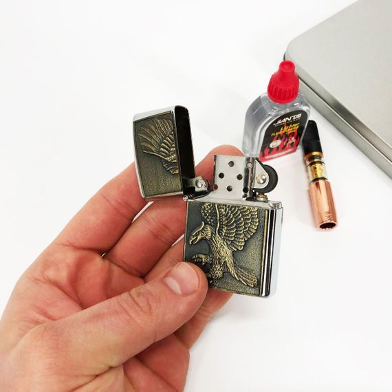 Запальничка бензин N9, Стильна запальничка в подарунок подарункова сувенірна XC-85 | Зображення 7