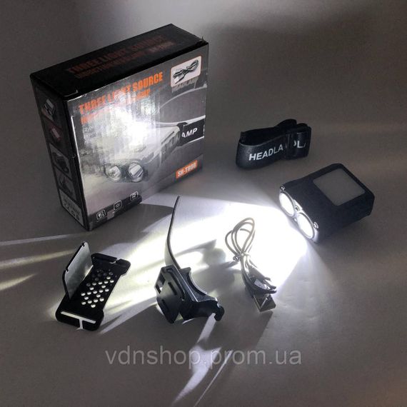 Очень мощный налобный фонарь, Профессиональный светодиодный фонарик на голову, Налобный прожектор YK-20 | Зображення 9