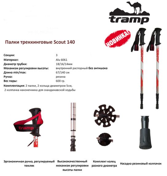 Трекинговые палки Tramp Scout пара | Зображення 3