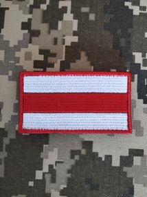 Шеврон "ЖЫВЕ БЕЛАРУСЫ" / красный кант