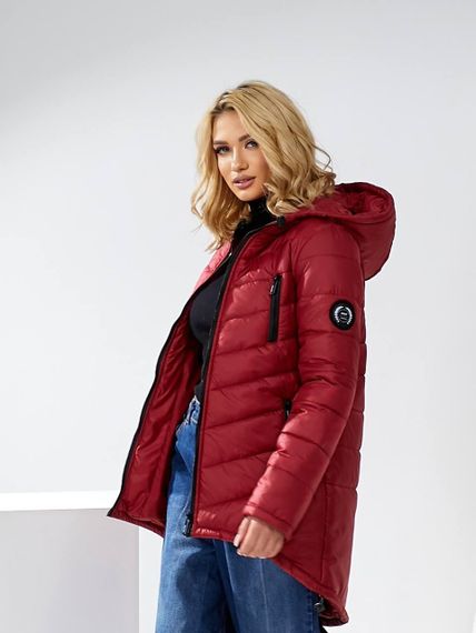 Елегантна жіноча парка, арт. 300, бордо