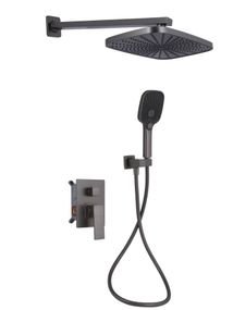 Душова система для душу Qtap Gemini Gunmetal Black PVD прихованого монтажу QTGEM113GMB45698