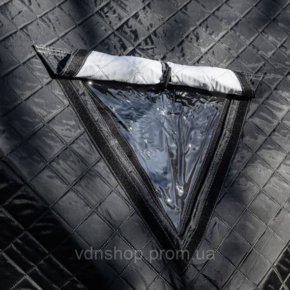 Намет зимовий утеплений "куб" 210х210х210 для рибалки туризму кемпінгу та подорожей Чорний LU-BD18B | Зображення 9