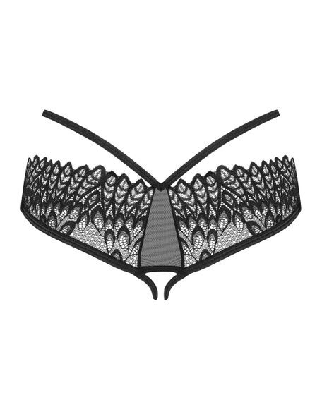 Трусики з вирізом Obsessive Donarella otwarte Чорні XL/2XL | Зображення 6