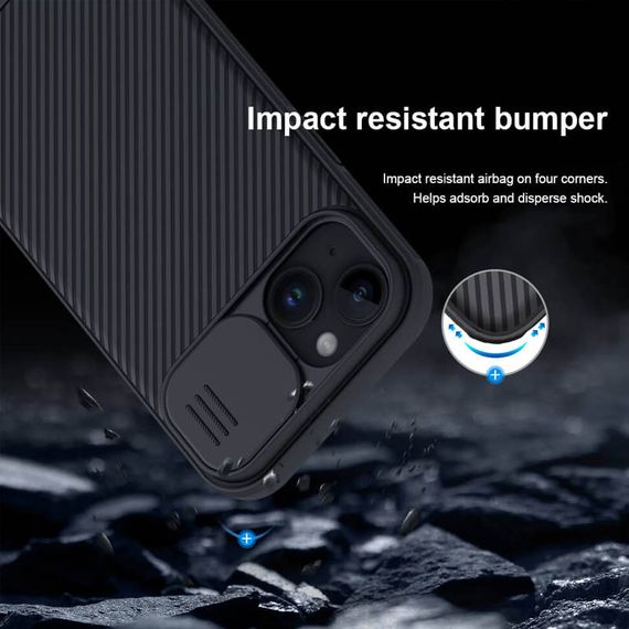 Карбонова накладка Nillkin CamShield Pro для Apple iPhone 15 (6.1") Black | Зображення 5