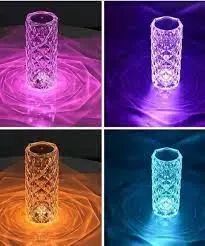 Настольная лампа Роза с пультом RGB Crystal Rose. Проекционный светильник-торшер ночник rose diamond table lamp кристалл | Зображення 5