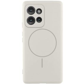 Чехол Silicone Cover Lakshmi Full Camera (AA) with MagFit для Motorola Moto G75 5G Белый / White