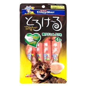 Рідкі ласощі CattyMan Tuna & Salmon з тунцем та лососем для котів 4 шт х 16 гр