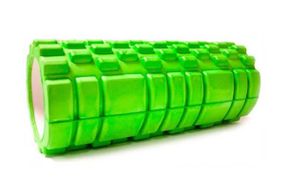 Ролік масажний для йоги, фітнесу (спини та ніг) OSPORT (30*9 см) Зелений