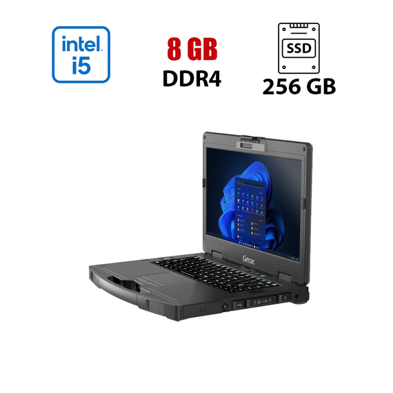 Захищений ноутбук Getac S410 G3-WL / 14" (1920x1080) TN / Intel Core i5-8350U (4 (8) ядра по 1.7 - 3.6 GHz) / 8 GB DDR4 / 256 GB SSD / Intel UHD Graphics 620 / WebCam б/в