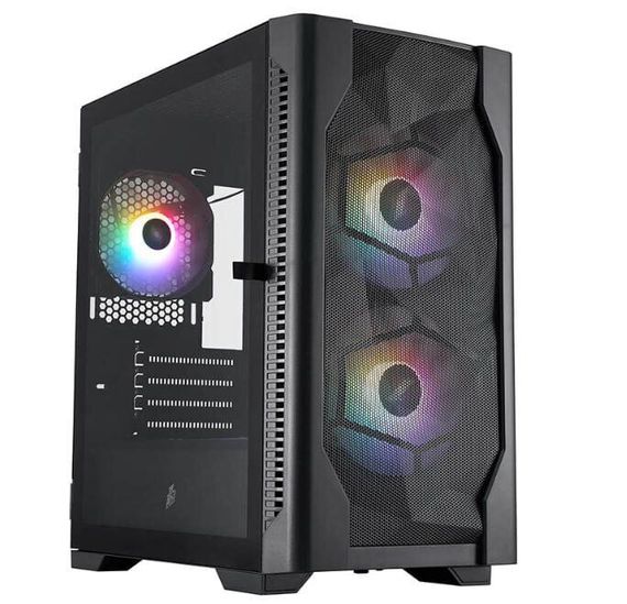 Ігровий ПК FORSAGE (D4-M-BK-2F1P-1F1 Чорний) Башта / AMD Ryzen 5 5500 (6 (12) ядер по 3,6 - 4,2 ГГц) / 16 ГБ DDR4 / 256 ГБ SSD + 1000 ГБ HDD / AMD Radeon RX 570, 4 ГБ GDDR5, 256-біт б/в | Зображення 1