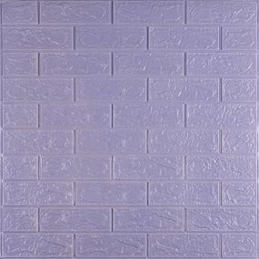 3D панель самоклеюча цегла Світло - фіолетова 700х770х3мм (015-3) SW-00000574
