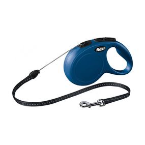 Рулетка Flexi New Classic S, трос 8 м, синий
