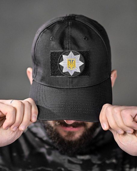 Тактична бейсболка поліції чорна ДЛ6321