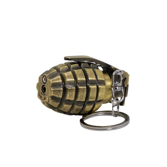 Металічна Запальничка Брелок Граната Золотиста | Зображення 2