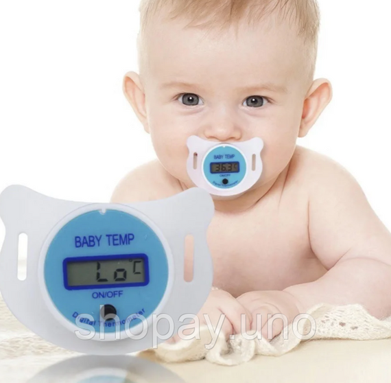 Детская соска - термометр BABY TEMP Пустышка для измерения температуры младенца | Зображення 3