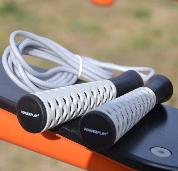 Скакалка PowerPlay 4206 Jump Rope PRO+ Сіро-чорна (2,75m.) | Зображення 7