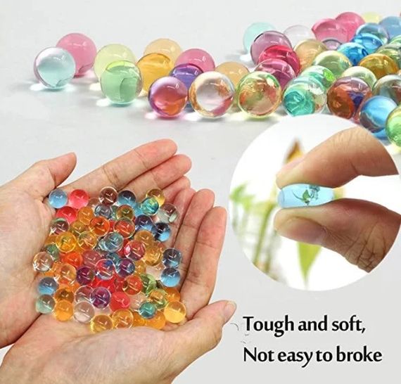 Гідрогелеві Кульки Орбізи 50000 Штук Зростаючі у Воді 7-8 мм в Каністрі Різнокольорові | Зображення 1