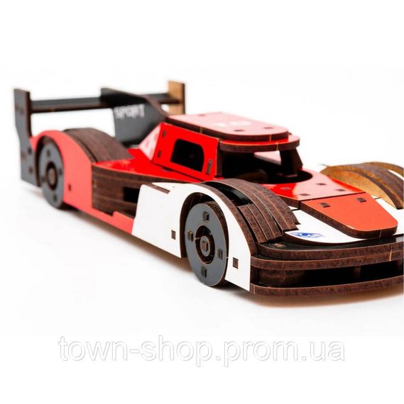 Деревянный 3D конструктор Racing Car Puz-01037, 146 деталей | Зображення 1