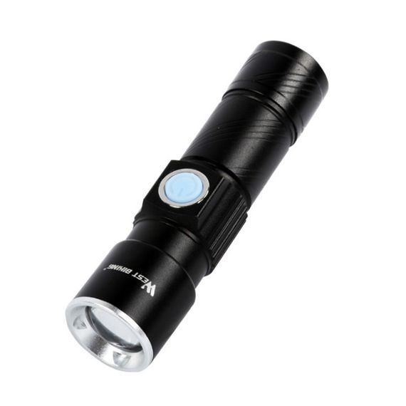 Велосипедный фонарь West Biking 0701126 Black с креплением USB порт на аккумуляторе передний велофонарь | Зображення 1