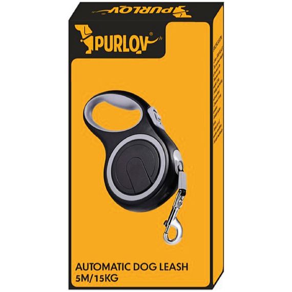 Повідець-рулетка Purlov 5 м/15 кг Сірий (5904665713051) | Зображення 4