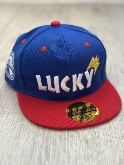 Кепка дитяча снепбек (Snapback) Lucky Синій з червоним 50-54р (2231)