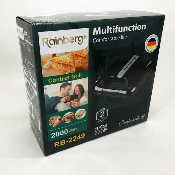 Домашний гриль Rainberg RB-2249, Вафельница 3в1, Мультипекарь вафельница, RI-789 Бутербродница 4в1 | Зображення 5
