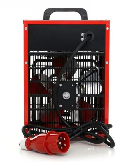 Тепловентилятор електричний Kraft Dele 6,0 кВт, площа обігріву 60 кв.м., червоний, підлоговий (KD11719) | Зображення 3