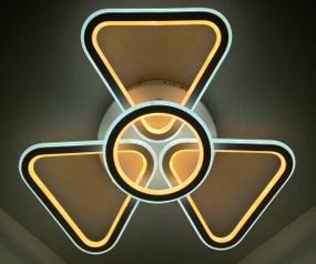 Люстра світлодіодна стельова LED світильник для квартири на стелю лед 25572 Білий 10х56х56 см.